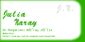 julia naray business card